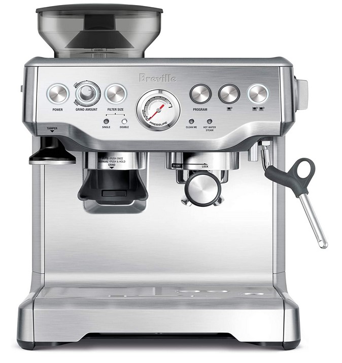 Breville Barista Express Espresso Machine, Brushed Stainless Steel, BES870XL